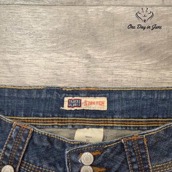 Faded Glory Missy Cropped Jeans Size 12 - Picture 2 of 6